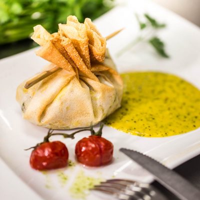 croustillant de saumon ou de st jacques